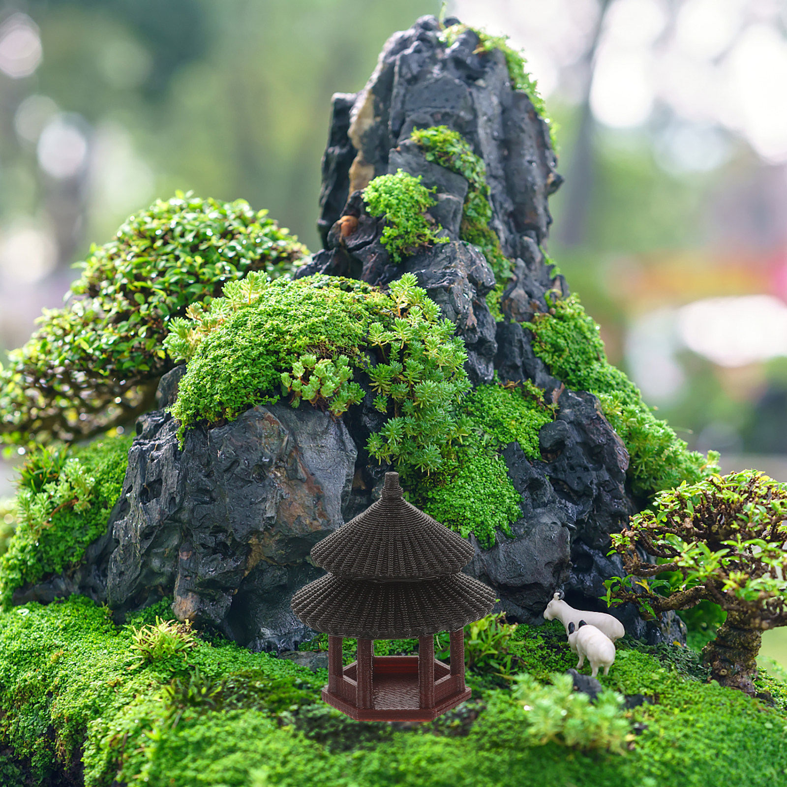 Aquarium Fish Japanese - Miniature Pavilion Statue For Fish Tank