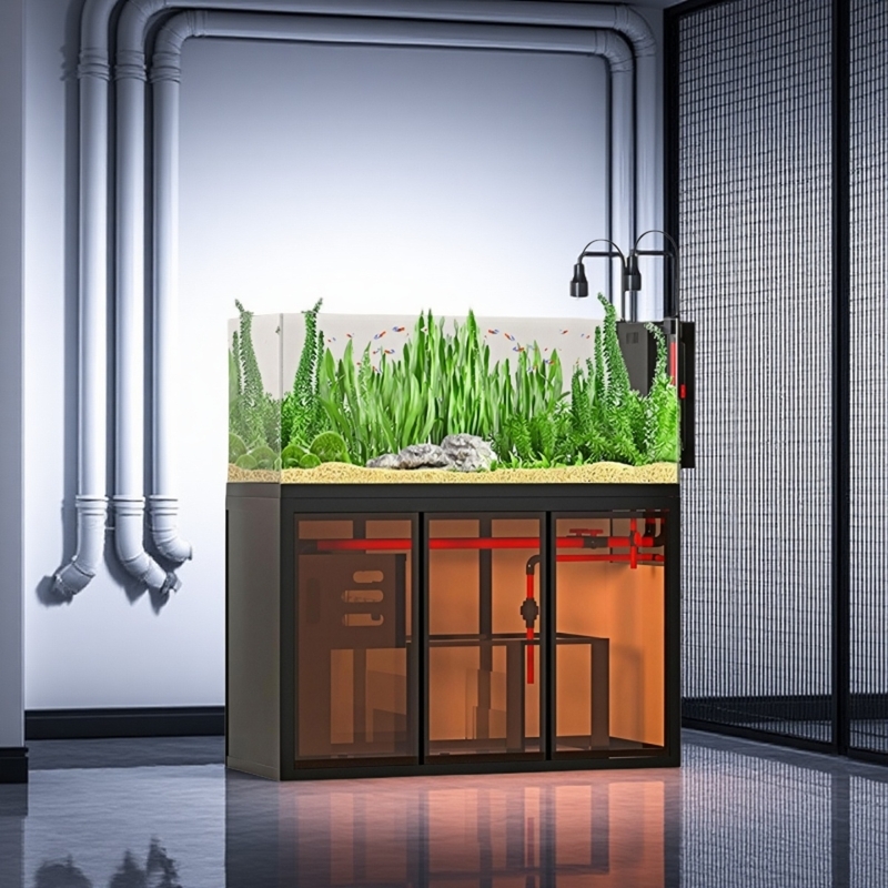 Aquarium Fish Low Maintenance - Industrial Style Open View Aquascape Aquarium