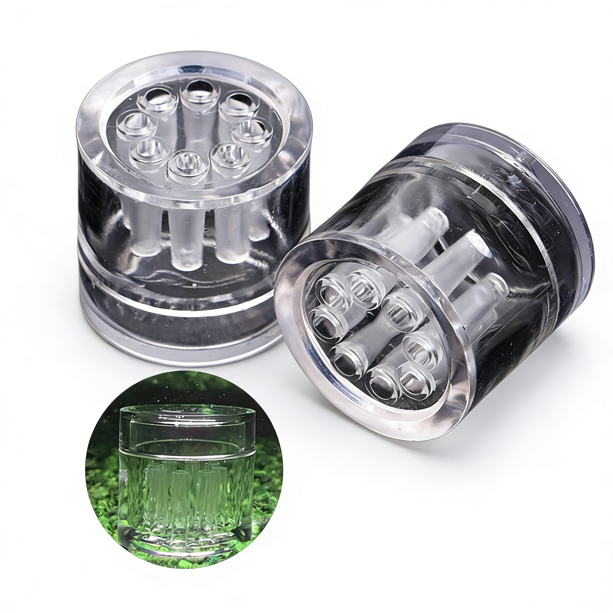 Aquarium Fish Escape - 2Pcs Acrylic Planaria Trap 8-Hole Aquarium