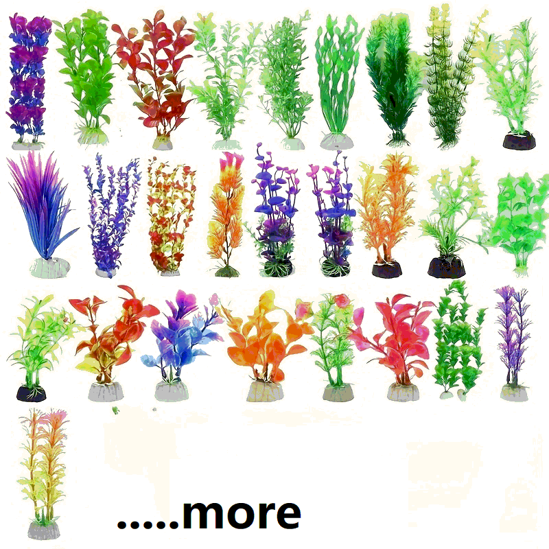 Aquarium Fish Green - Artificial Underwater Plastic Plants Aquarium Fish