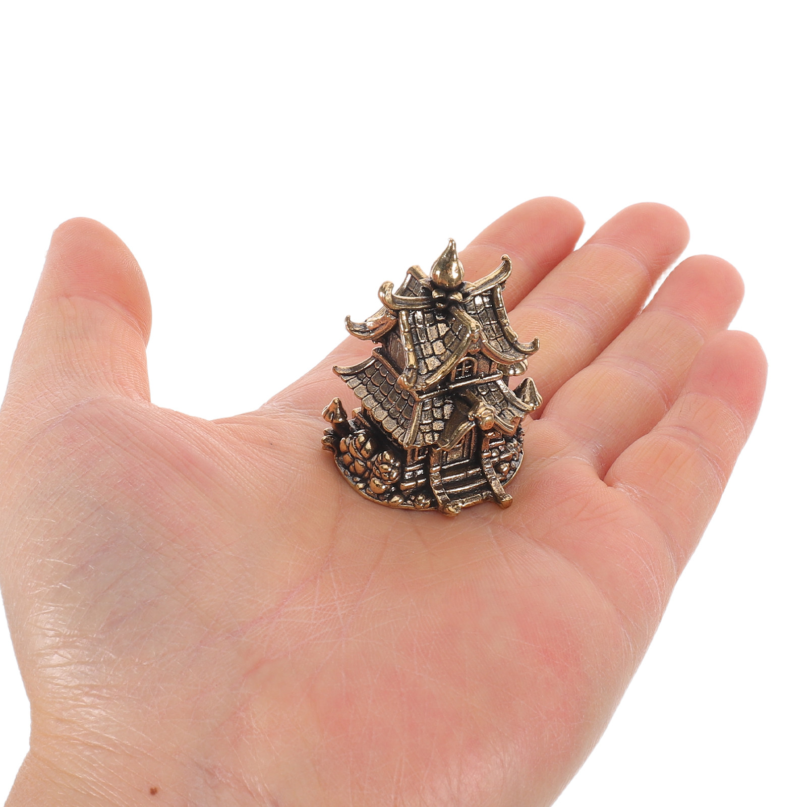 Aquarium Fish Japanese - Mini Brass Pagoda Vintage Japanese Zen