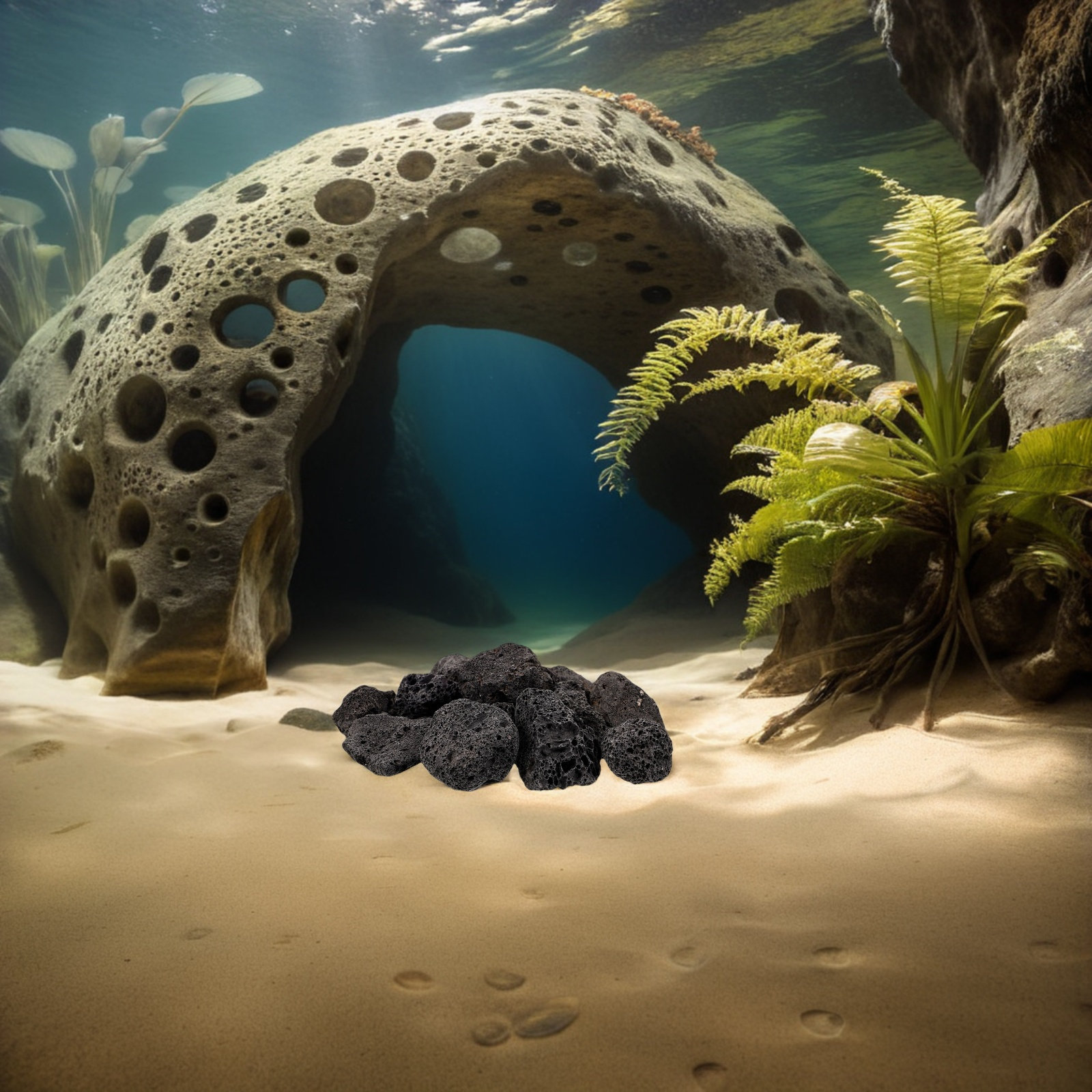 Aquarium Fish Small - 1Pack Small Natural Volcanic Lava Rocks