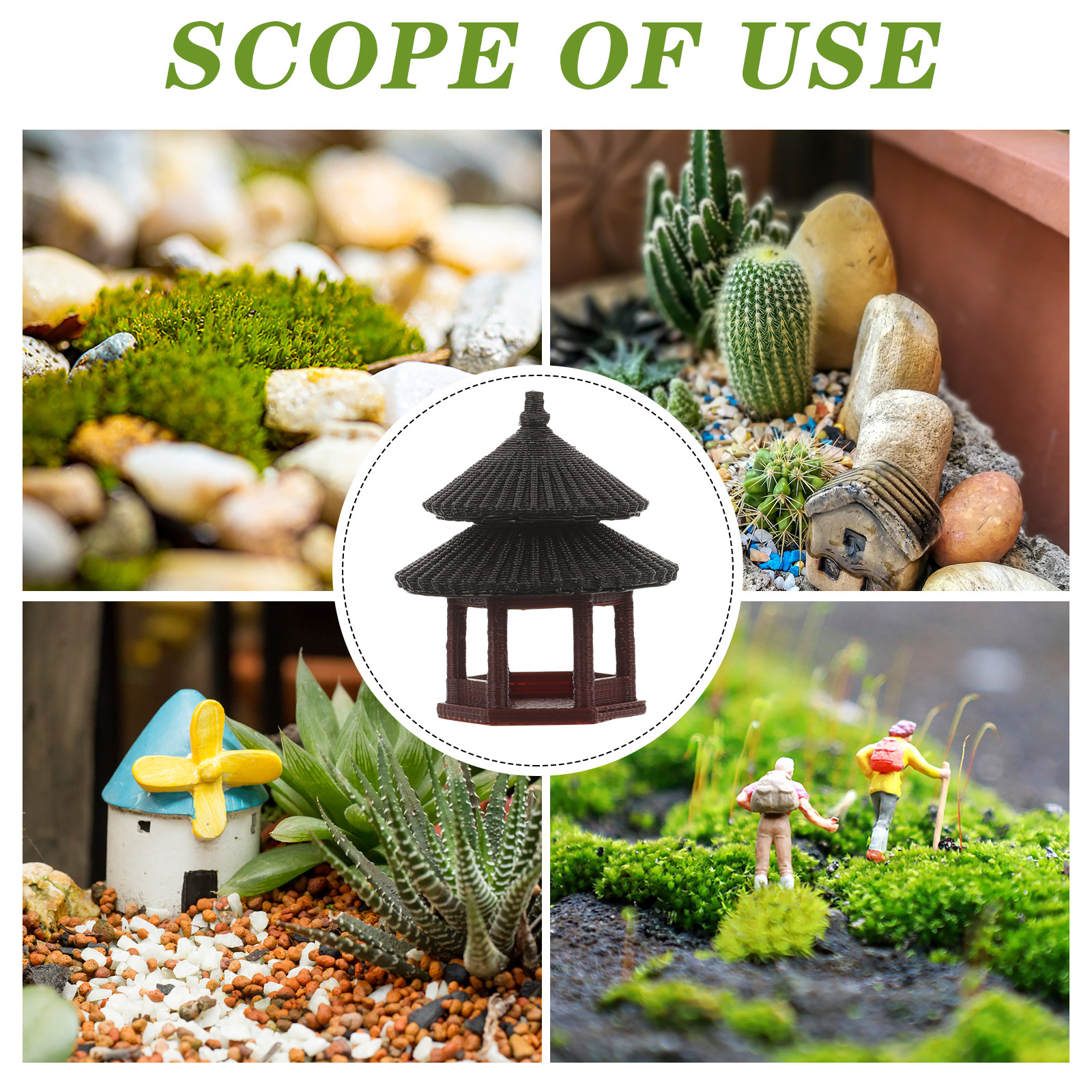 Miniature Pavilion Statue For  - Aquarium Fish Japanese のレビューと価格