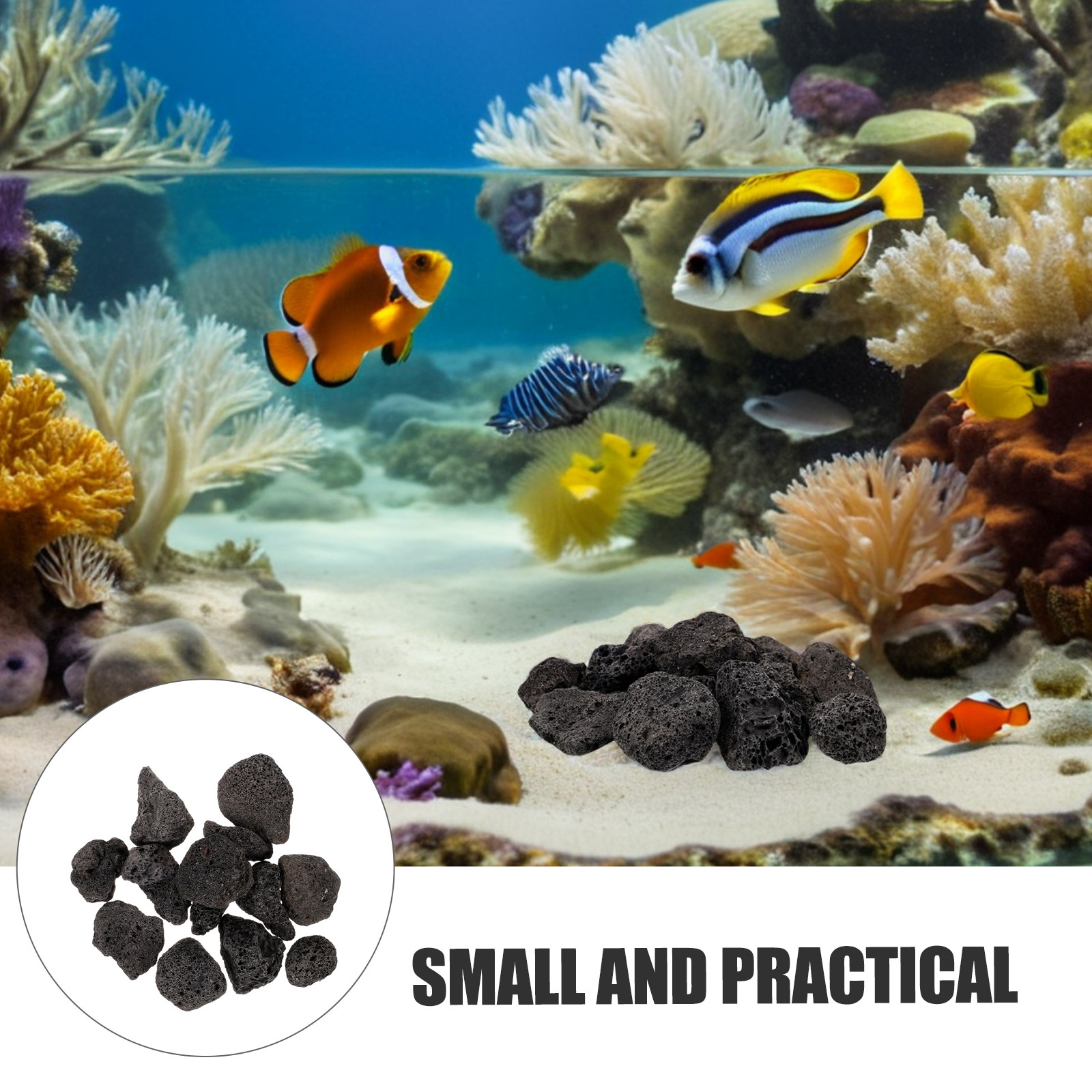 1Pack Small Volcanic Rocks Col - Aquarium Fish Small のレビューと価格