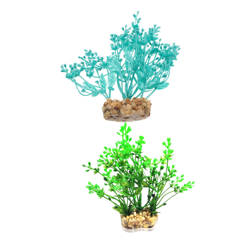 2Pcs Simulated Green Plastic A - Aquarium Fish Low Maintenance のレビューと価格