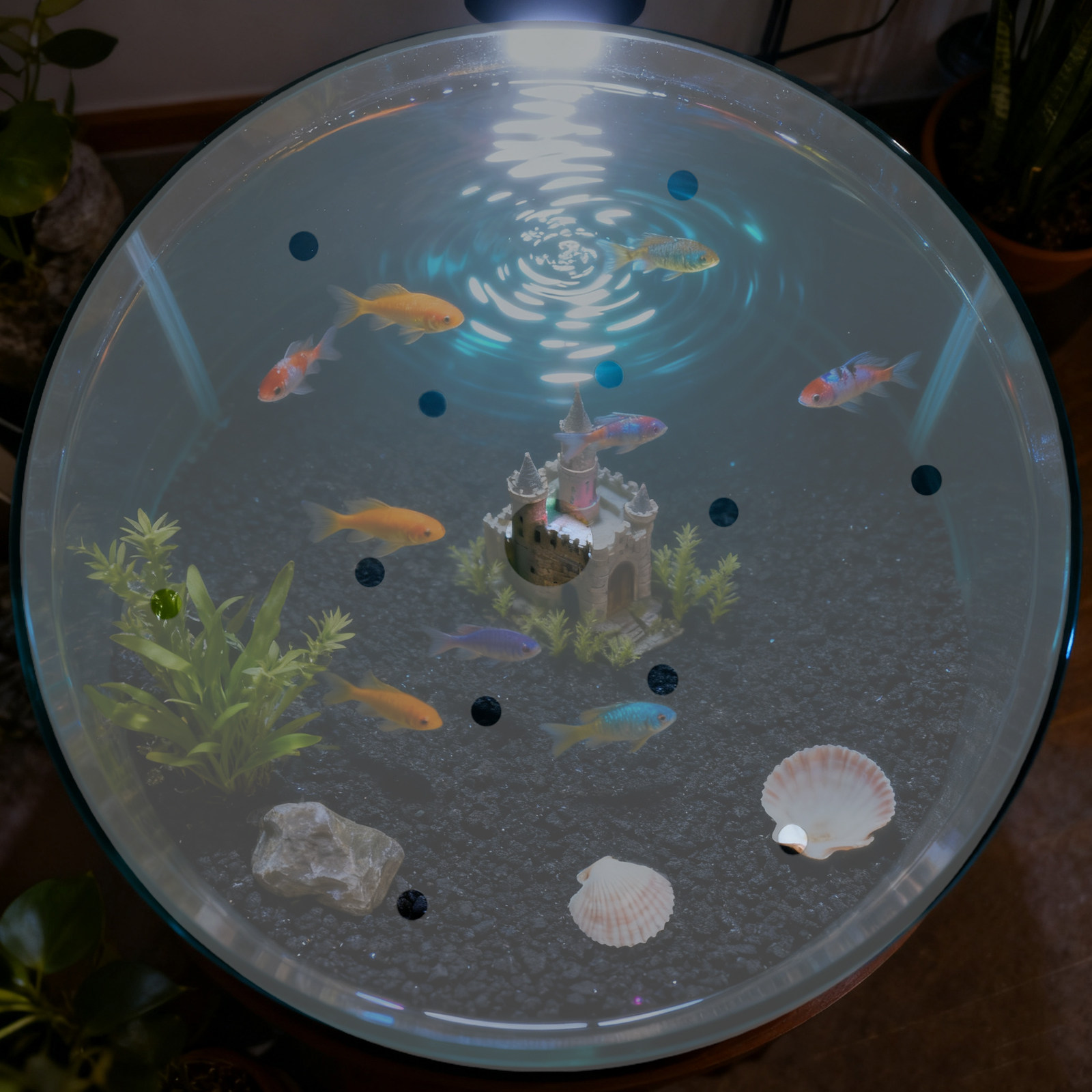 7 Inch Round Acrylic Fish Tank - Aquarium Fish Escape のレビューと価格
