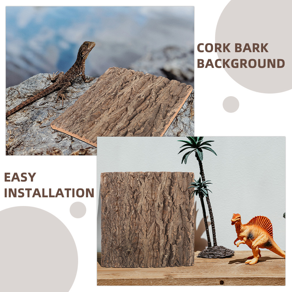2Pcs Natural Cork Bark Backgro - Aquarium Fish Green のレビューと価格