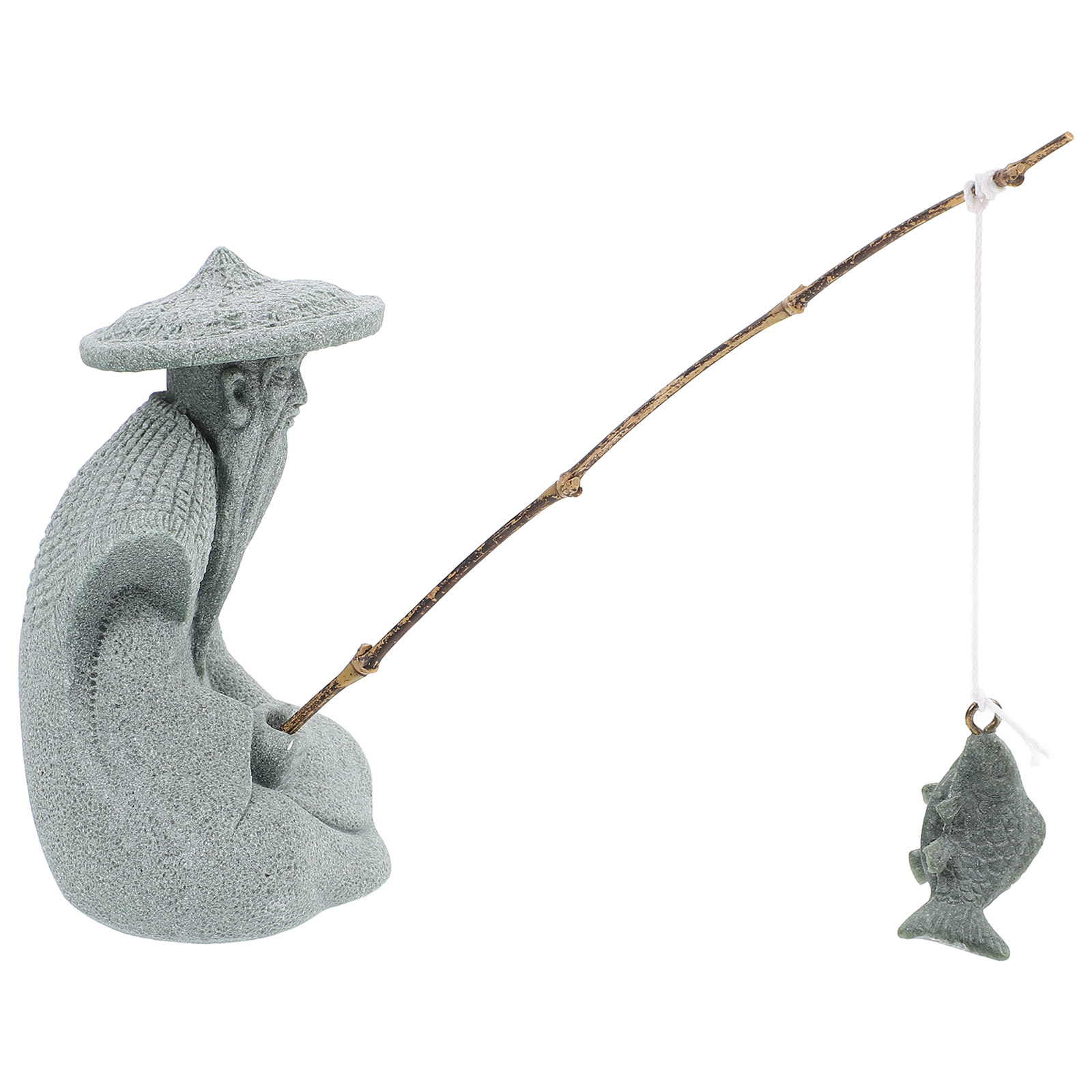 Mini Fisherman Statue Resin Ga - Aquarium Fish Japanese のレビューと価格