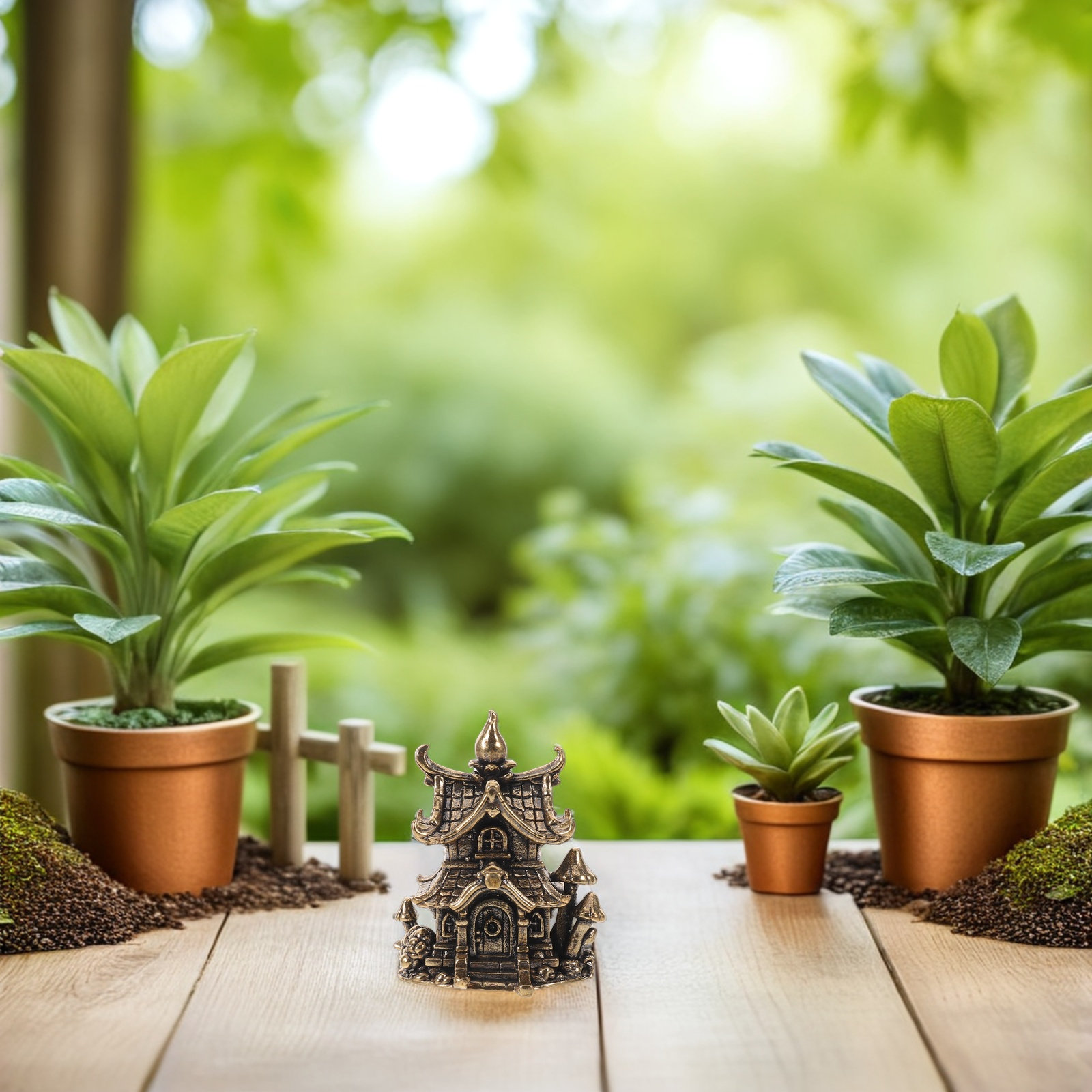Mini Brass Pagoda Vintage Japa - Aquarium Fish Japanese のレビューと価格