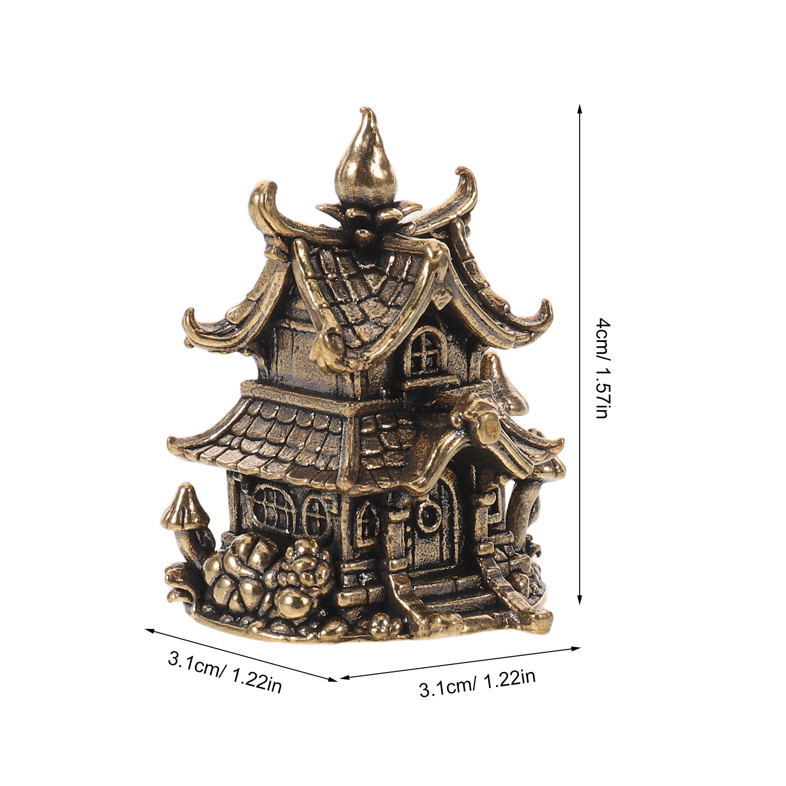 Mini Brass Pagoda Vintage Japa - Aquarium Fish Japanese のレビューと価格
