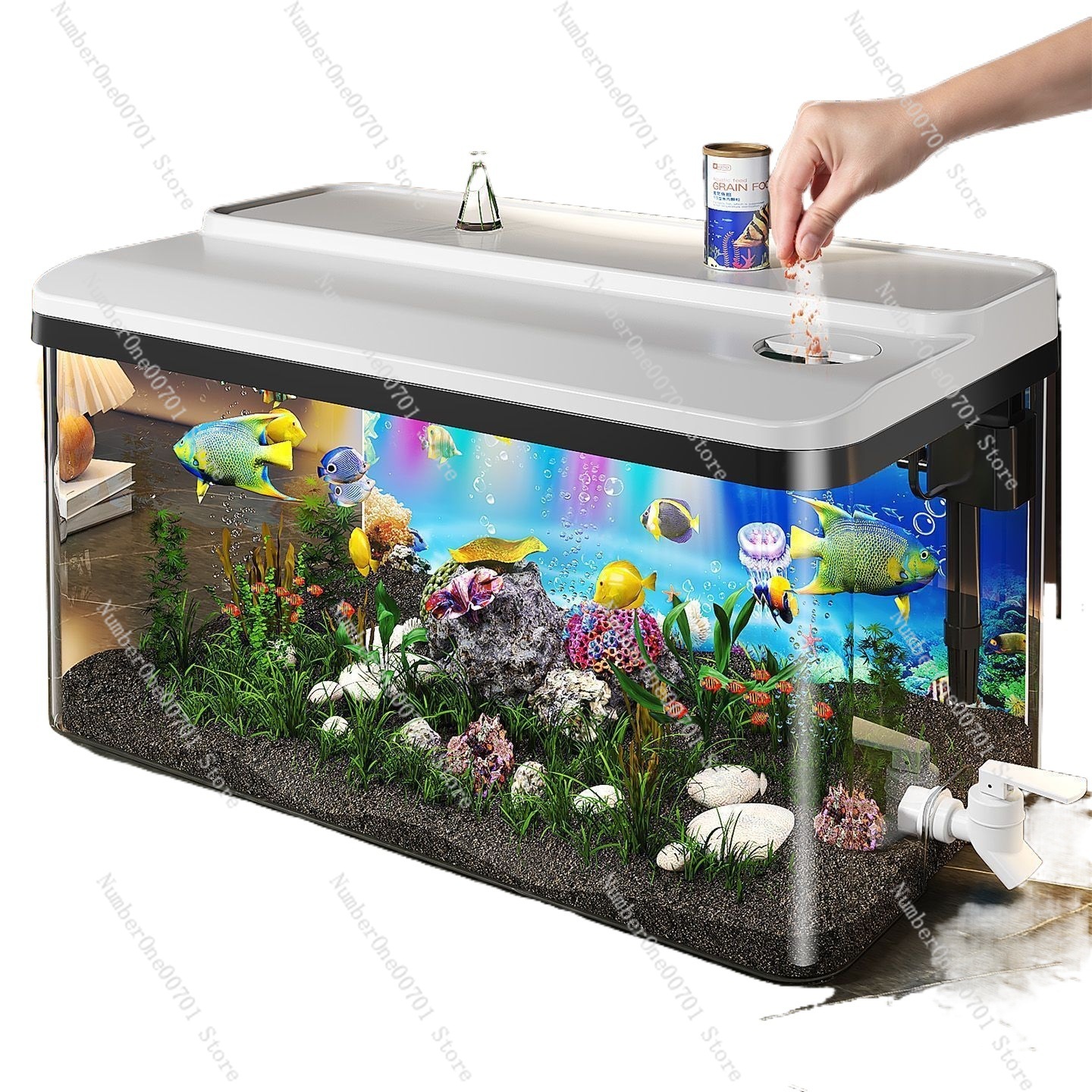Fish Tank Filter Oxygen Self-C - Aquarium Fish No Need Oxygen のレビューと価格