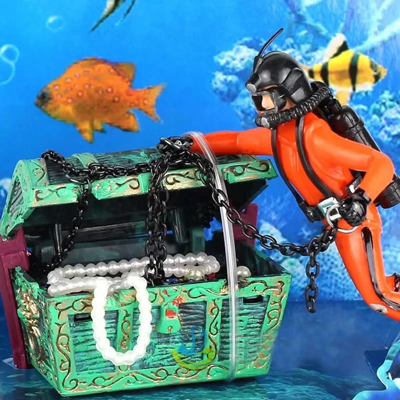 Resin Treasure Hunter Diver Fi - Aquarium Fish Price のレビューと価格