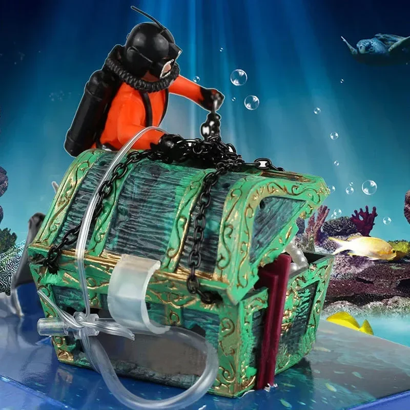 Resin Treasure Hunter Diver Fi - Aquarium Fish Price のレビューと価格