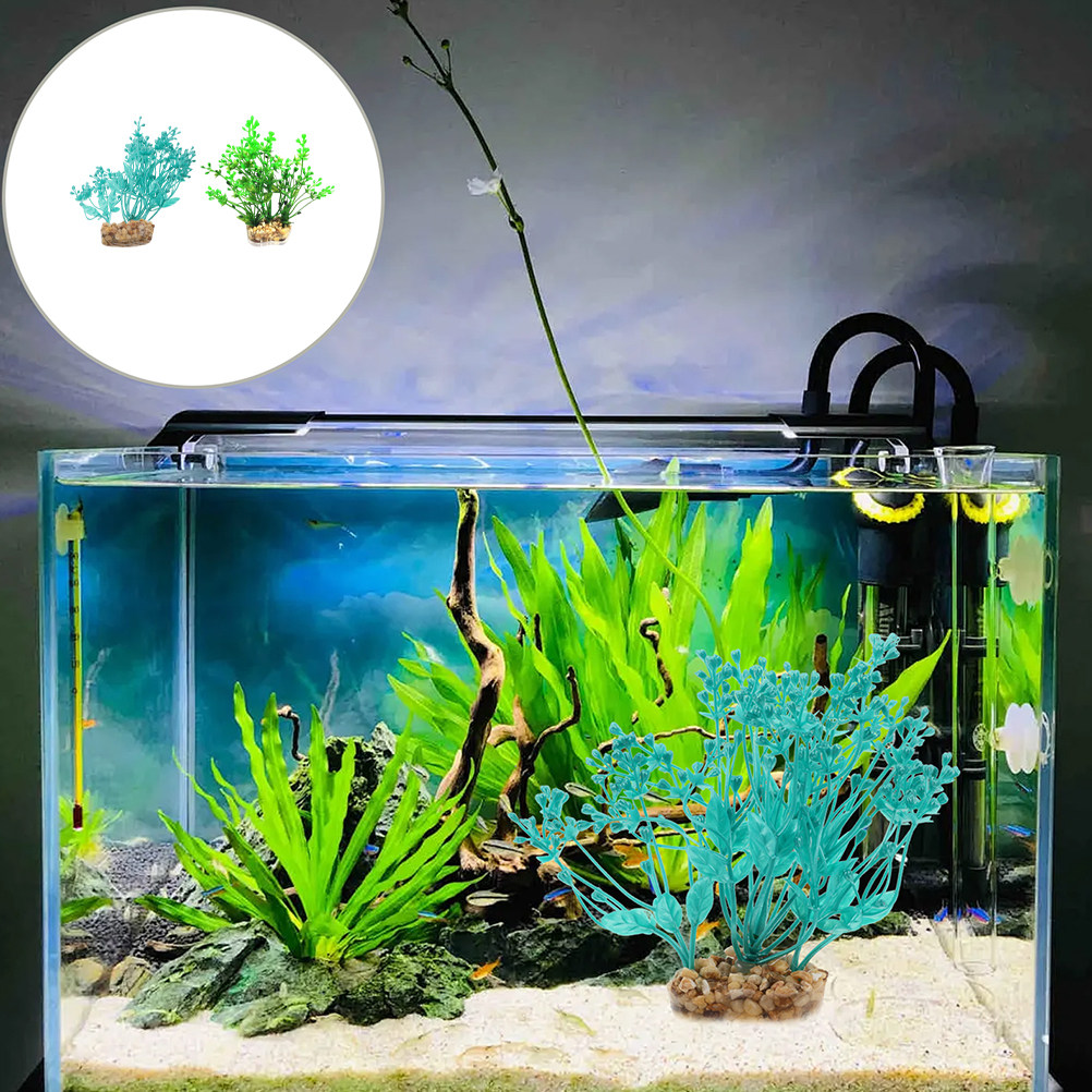 2Pcs Realistic Plastic Aquariu - Aquarium Fish Low Maintenance のレビューと価格