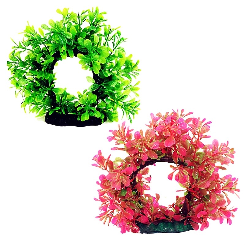 Underwater Wreath Artificial U - Aquarium Fish Green のレビューと価格